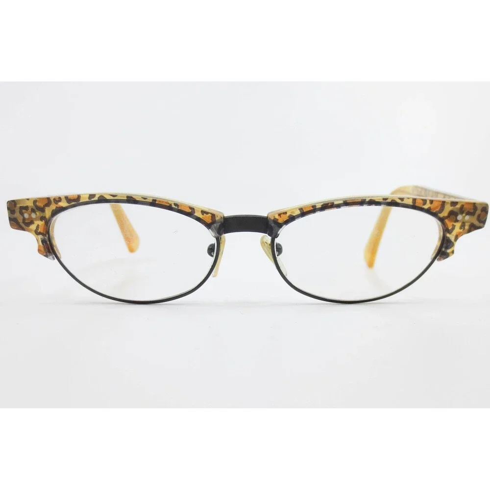 Jean Lafont Paris Constance 380 Eyeglasses Leopard Print Cat Eye Frames France